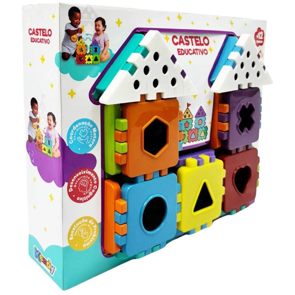 Brinquedo Educativo Castelo Baby Educativo com Bloco - Kendy Brinquedos