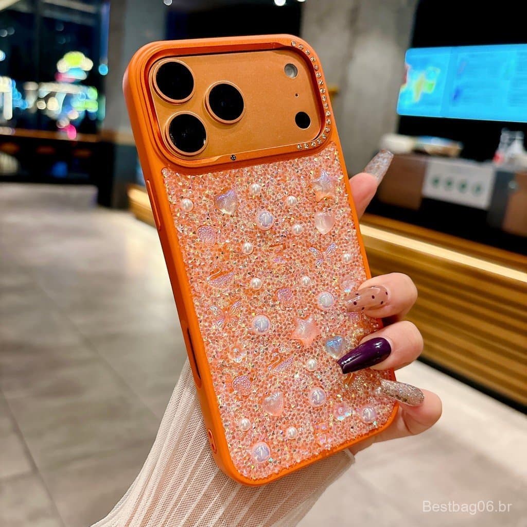 Capa de celular para iPhone 17 Pro Max, novo modelo, capa de celular de luxo para iPhone 17 AIR, para Samsung 26 Ultra c