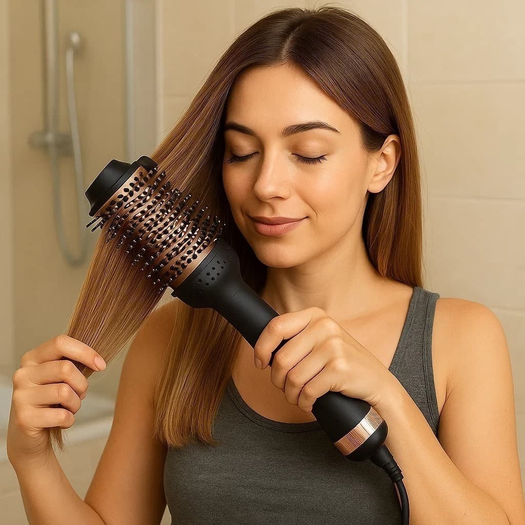 Escova Secadora Cabelo Profissional Bivolt Alisadora Modeladora Volume Secagem