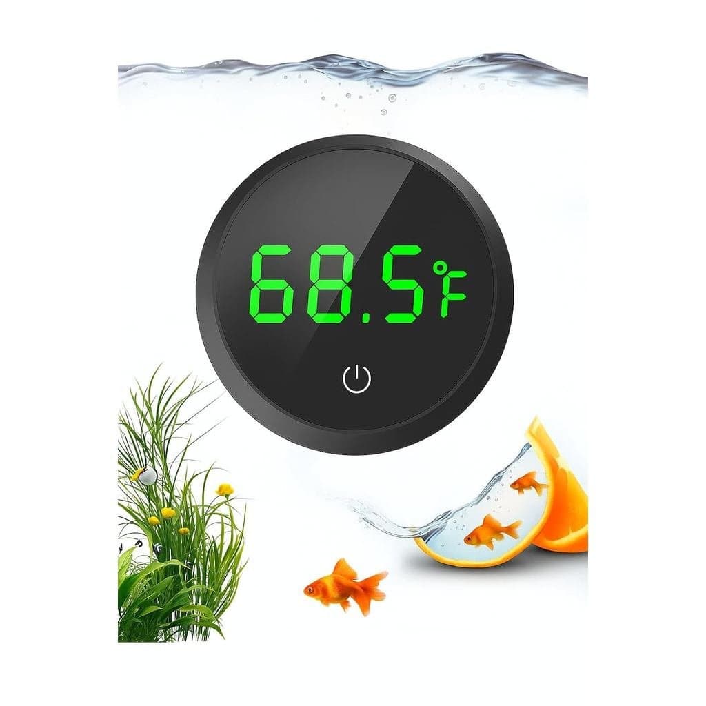Termômetro para Aquário QZQ, Termômetro Digital Sem Fio com Display LED ±1 ° F para Monitoramento da Temperatura do Aquá