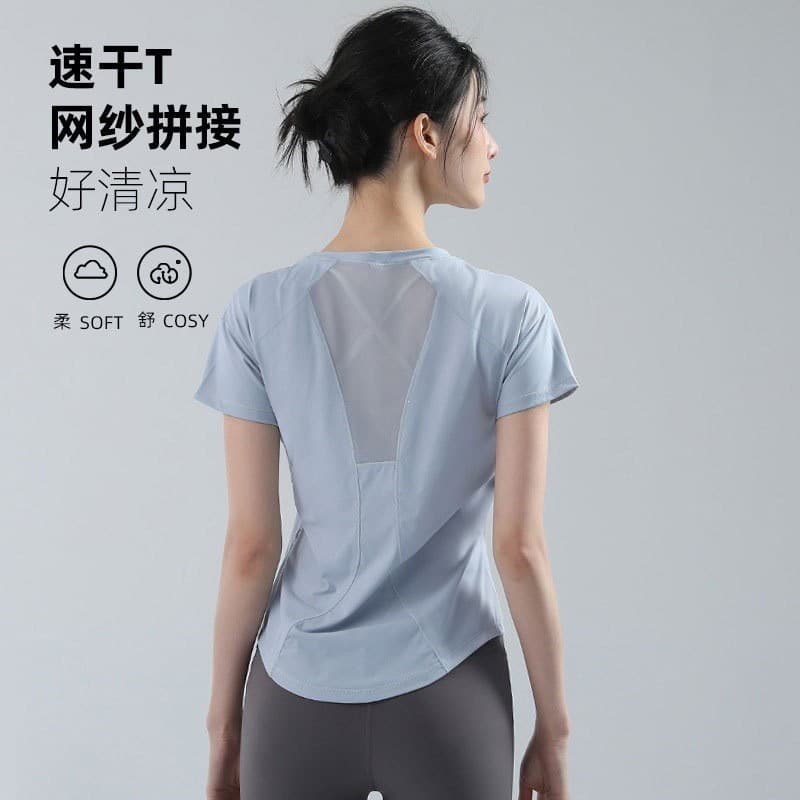 Profissional correndo esportes terno feminino verão novo estilo respirável roupas de secagem rápida roupas de Fitness de