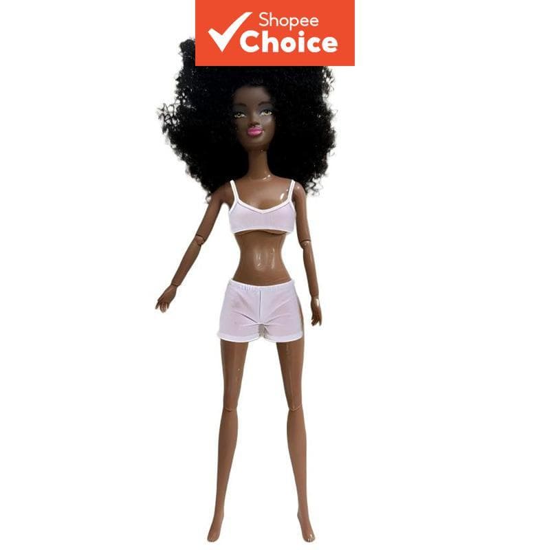 Boneca articulada feminina de 11,5 polegadas, corpo de figura da moda para cabeça de boneca, cabelo longo, mulher