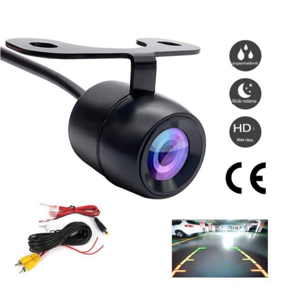 Câmera Traseira Universal Formato Borboleta Carros Visão Noturna HD