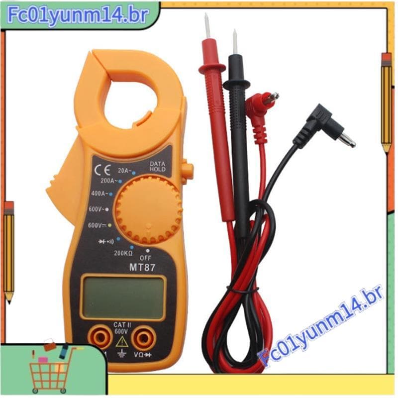 Medidor De Braçadeira Digital Multímetro Amperímetro AC DC Voltímetro Ohmímetro LCD Volt Tester