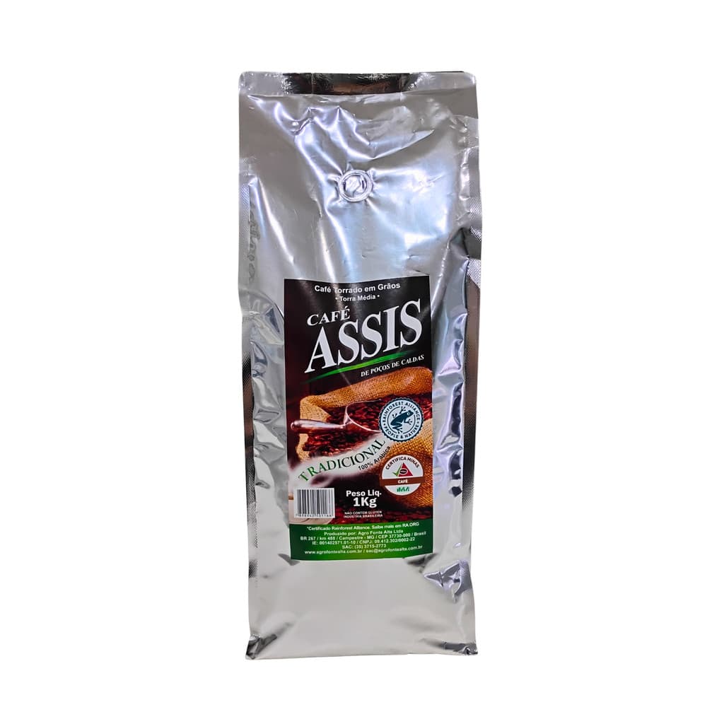 Cafe Assis Tradicional Torrado Em Grao De 1kg