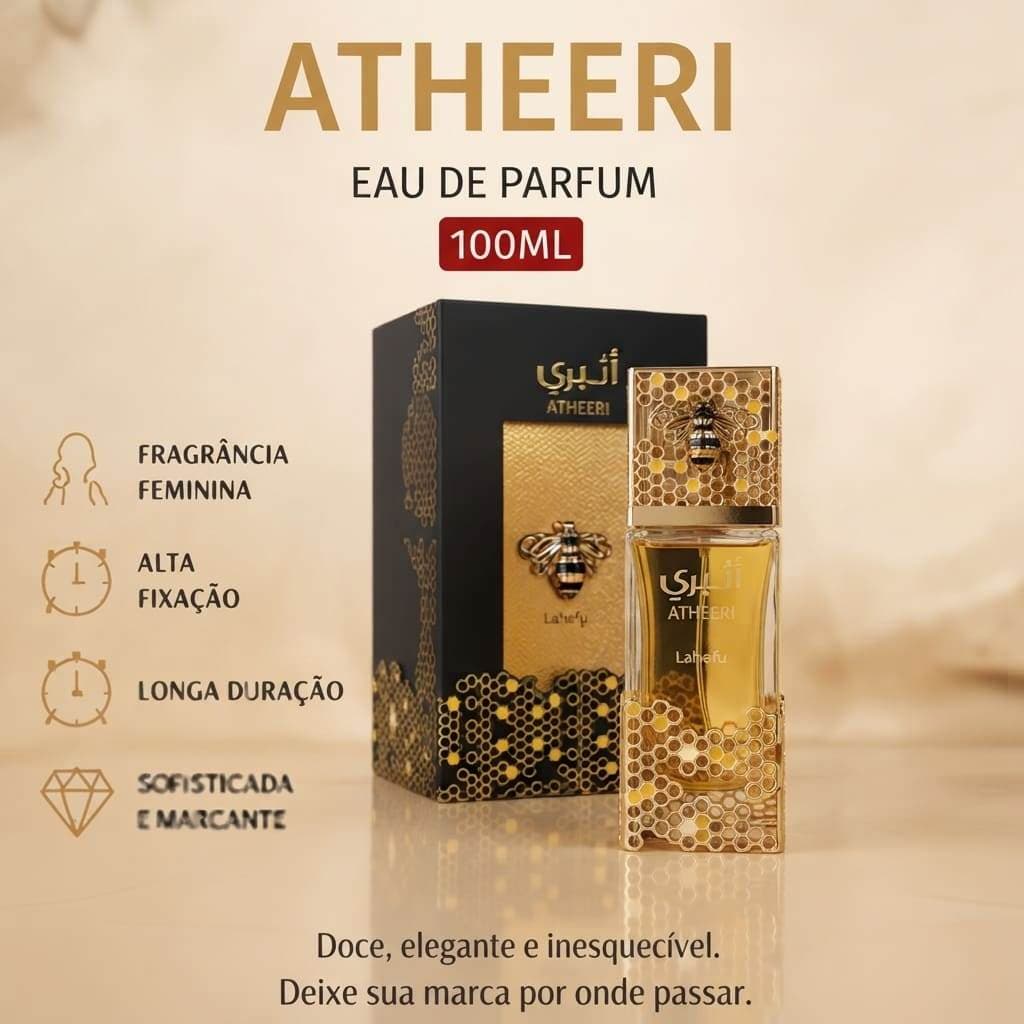 Perfume Feminino Lattafa Atheeri EDP 100ml Original | Perfume Árabe Importado Lattafa Floral Doce Baunilha Feminino