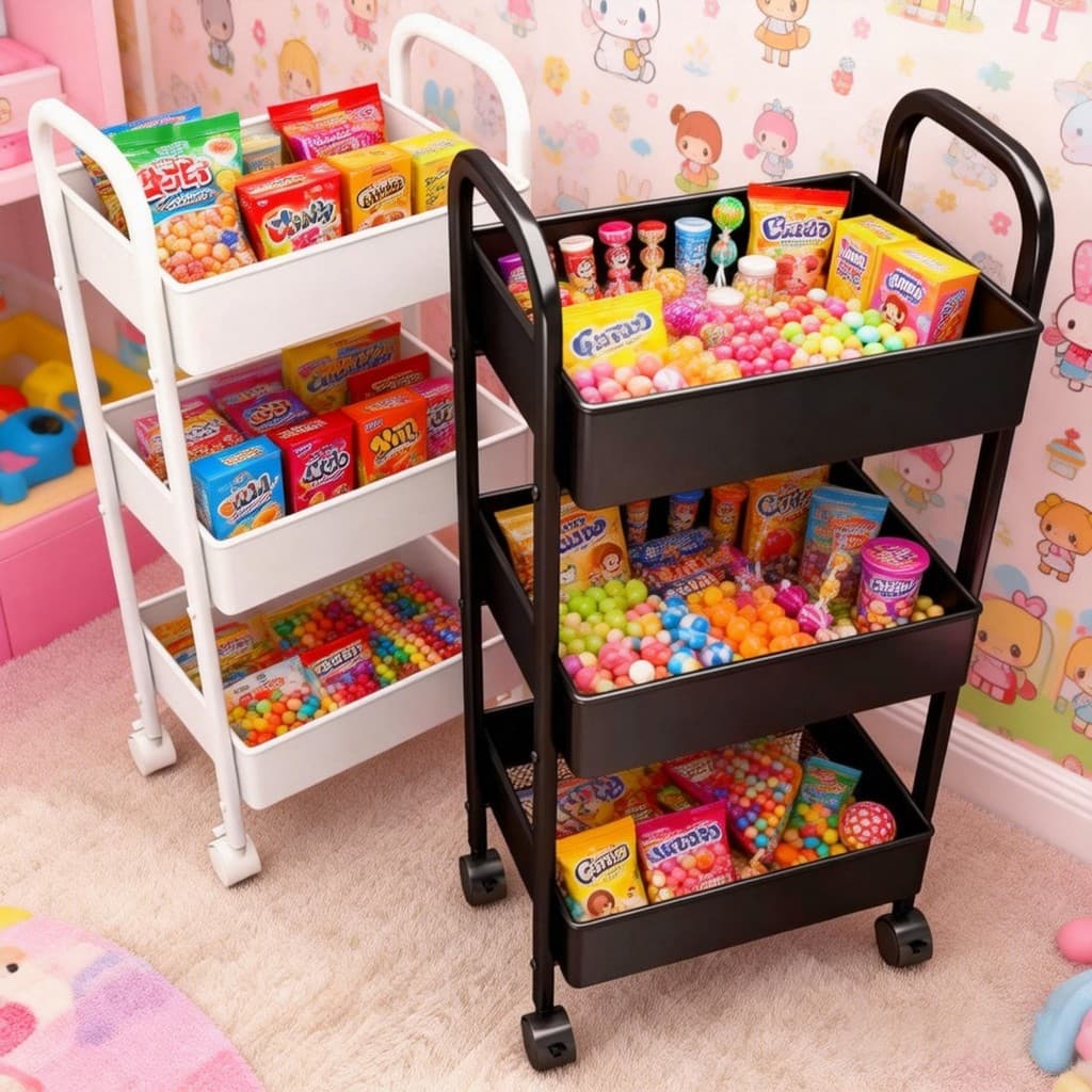 Prateleira para carrinho de bebê, venda imperdível, cozinha, chão, quarto, multicamadas, lanches para bebês, banheiro mó