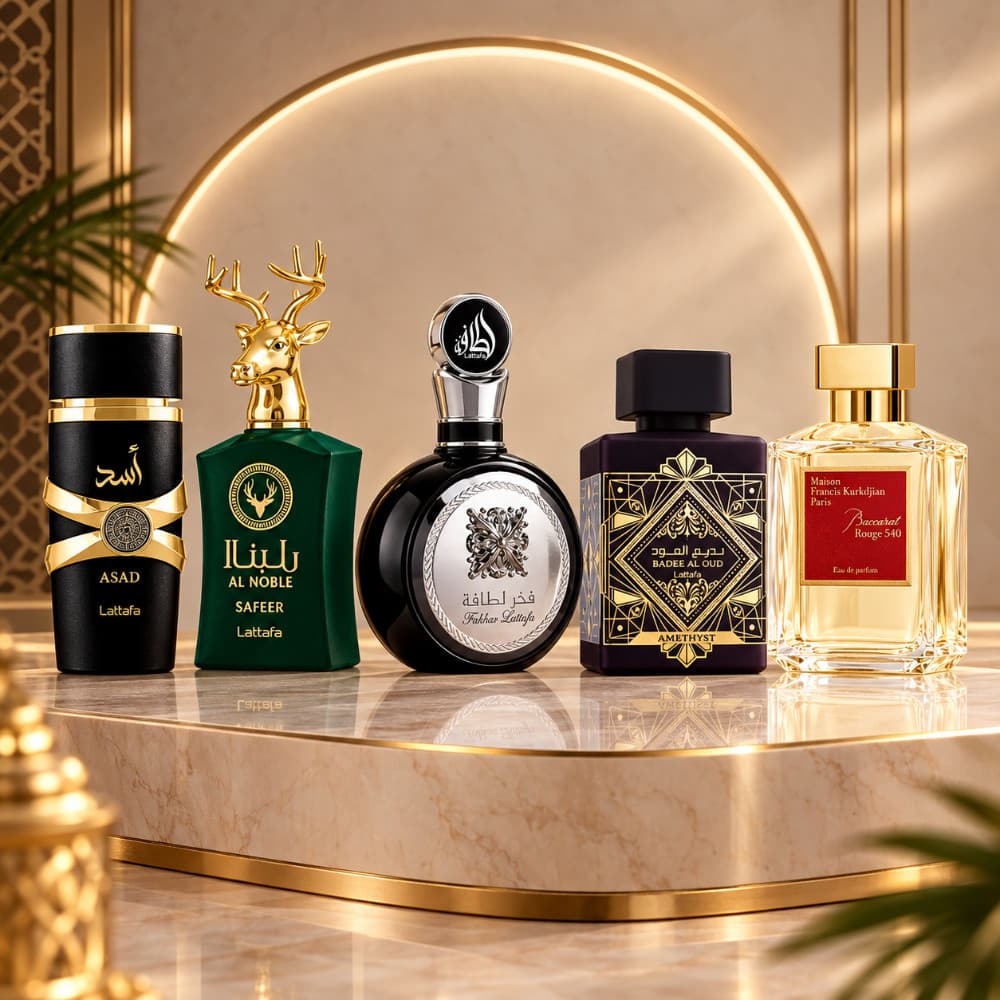 Kit 5 Perfumes Árabes Masculinos Importados 100ml Alta Fixação Longa Duração
