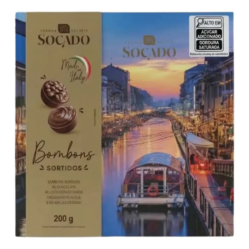 Bombons Sortidos Socado 200g Chocolate Italiano De Milão Importado Para Presentear