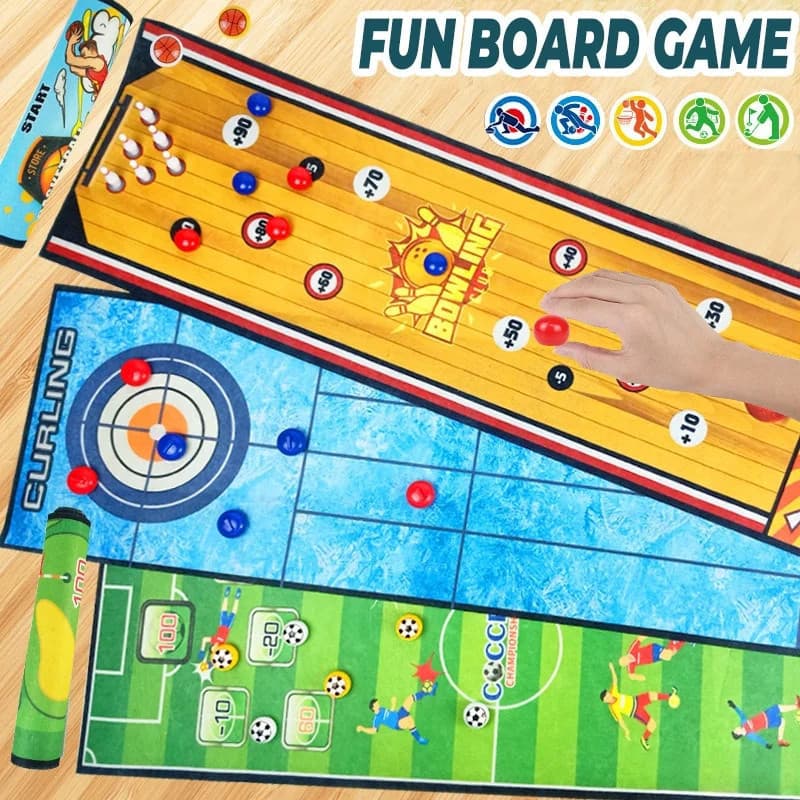 Curling Desktop Jogo De Tabuleiro Brinquedos Para Criança Família Amigo Festa Interativo Criativo Golfe Basquete Boliche