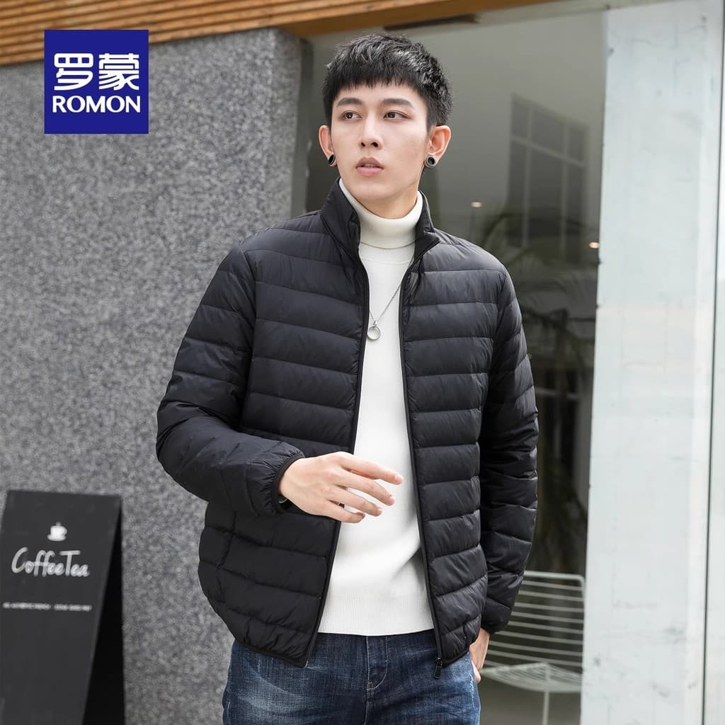 Lomon masculino Casual curto jaqueta 2025 outono novo estilo moda All-Match quente cor sólida jaqueta leve masculina