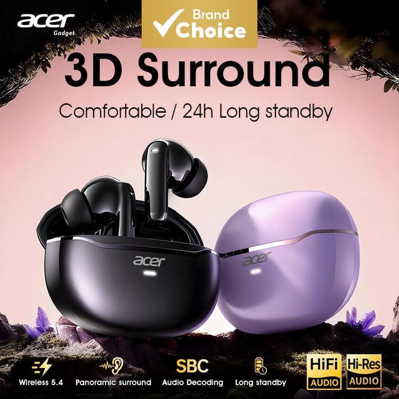Fone de ouvido sem fio Acer OHR623 com microfone, fone de ouvido Bluetooth, fone de ouvido com microfone, 4g, fone de