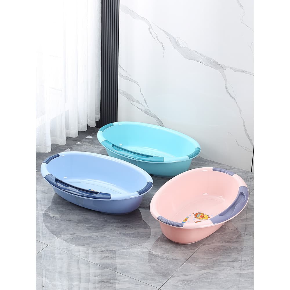 Banheira de plástico para bebês, banheira grande para crianças pequenas, banheira sentada para recém-nascidos