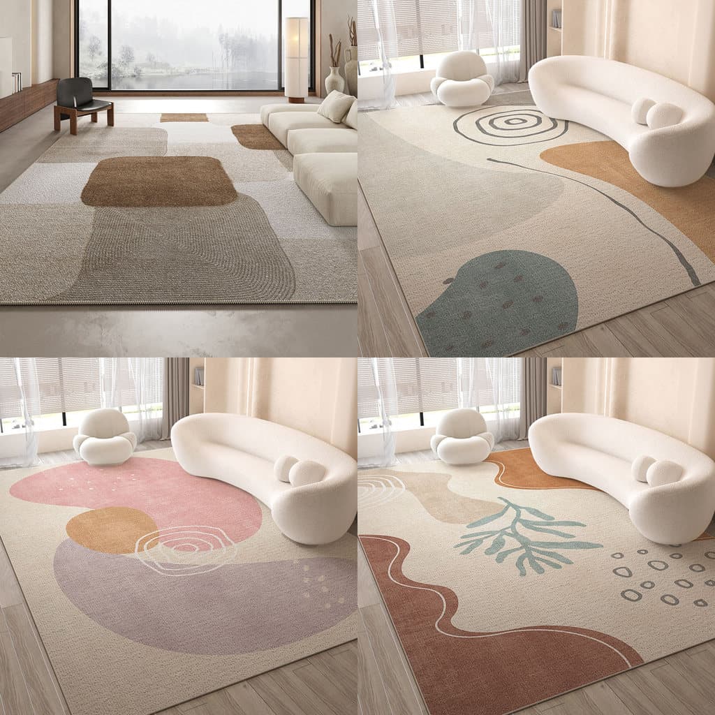 Moderno Curva Tapete & Antiderrapante Para Sala De Estar Quarto Cozinha Durável Tapetes Decoração Casa