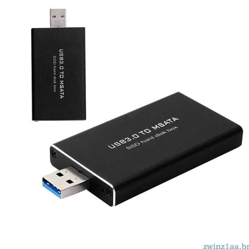 zwinz1aa USB 3 0 Para mSATA SSD Disco Rígido Caixa Conversor Adaptador Gabinete Externo Caso