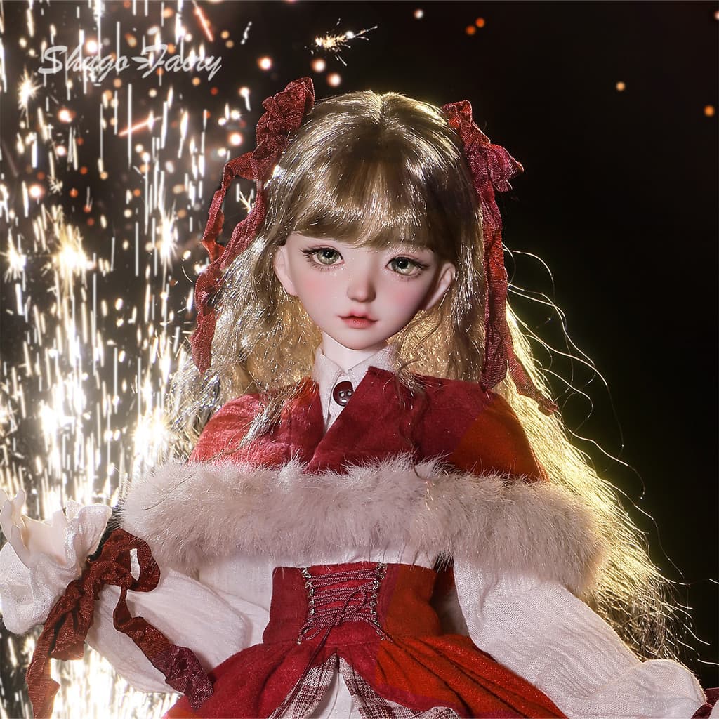 1/4 Cirra C Bjd Boneca , Inverno Feminino Bonito Traje De Ano Novo Brinquedo Para Bonecas Articuladas Esféricas Shugafai