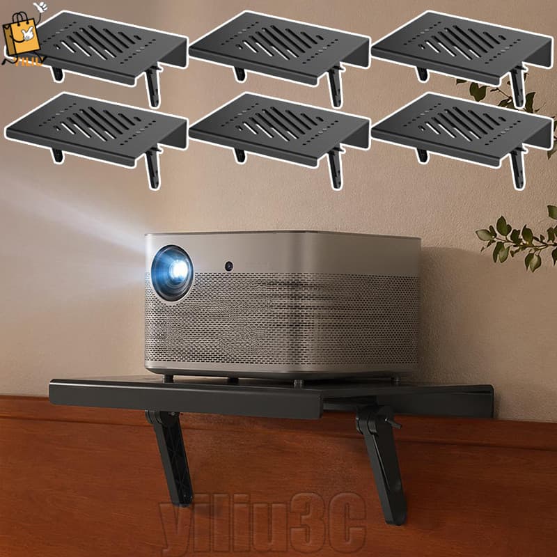 [Prim] Suporte Para Projetor De Montagem Em Parede-Rack-Cabeceira-Roteadores De Metal-Prateleira De Dobrável-Suportes Se