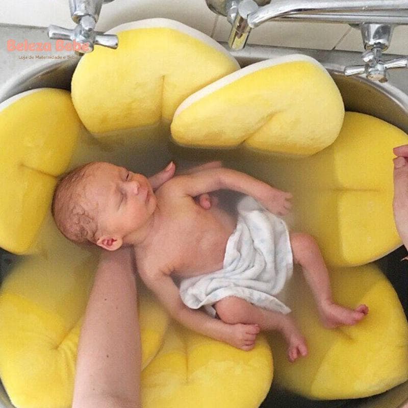Belaeza Bebe 70cm Bebê Blooming Tapete De Banho Flor Banheira Recém-Nascido Dobrável Quatro Pétalas Almofada De Chuveiro