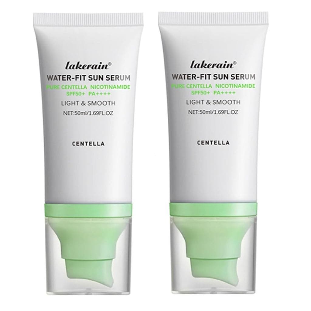 Pacote com 2 protetores solares Centella Asiatica SPF 50, protetor solar facial de longa duração, protetor solar de Mada