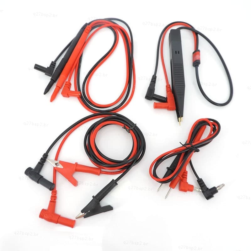Digital 1000V 2A 10A 20A Ponta Fina Multímetro Teste Chumbo Sonda Caneta Cabo 4mm Ferramentas De Extremidade banana BR27
