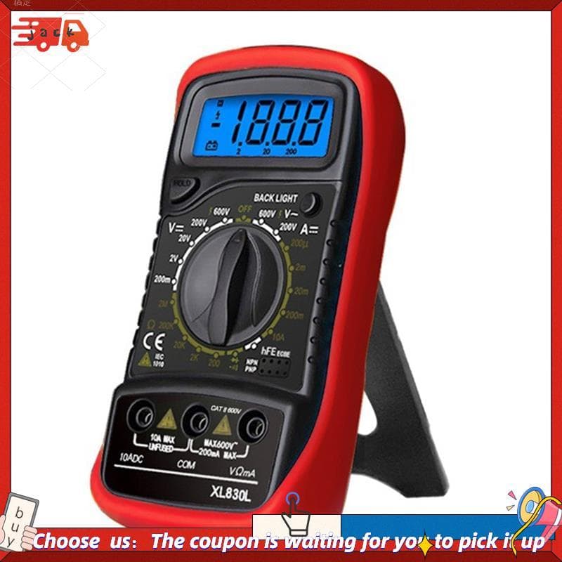 Brs0xl830l Multímetro Digital Portátil LCD Backlight Amperímetro Voltímetro Ohm Medidor De Testador De Tensão Multimetro