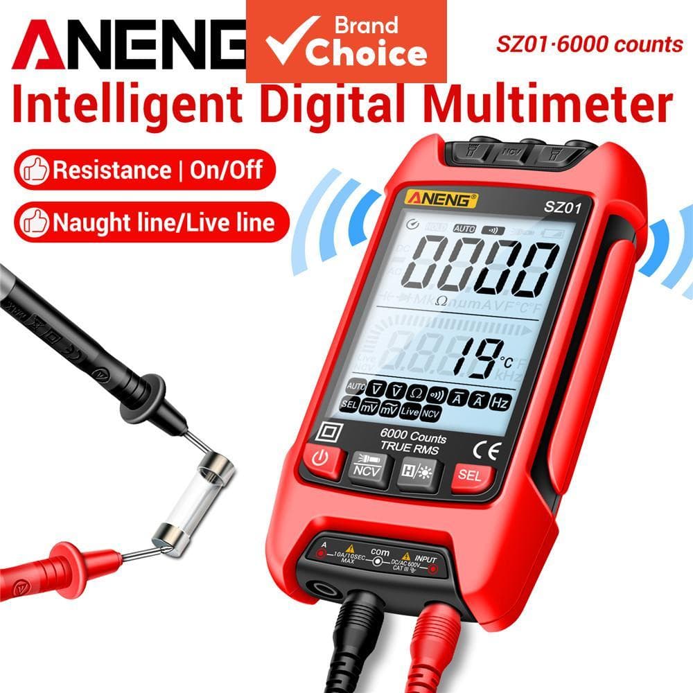 Conjunto Inteligente de Multímetro Digital ANENG SZ01 Portátil 6000 Contagens AC/DC Corrente Profissional Multimetro Ohm