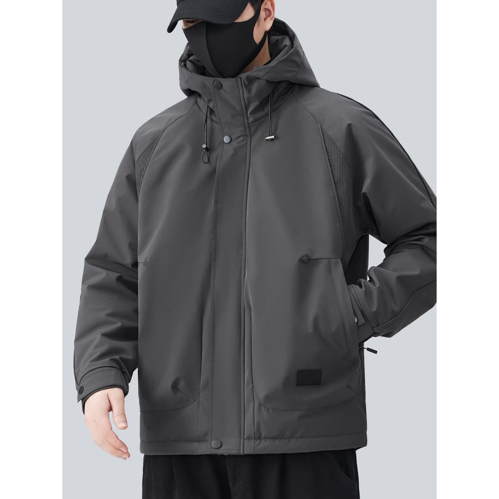 Jaqueta com capuz masculina primavera outono 2026 novo estilo High-End jaqueta ao ar livre masculina acolchoada topo out