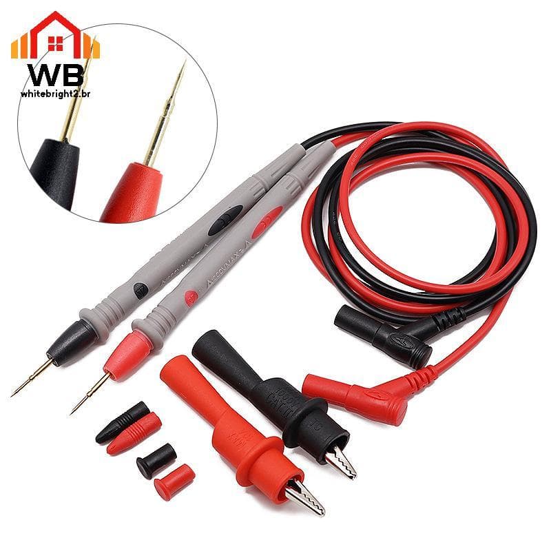 WBHG Multímetro Teste Leva Sonda Pino De Medição Ponta De Agulha Digital Multi Medidor Tester .