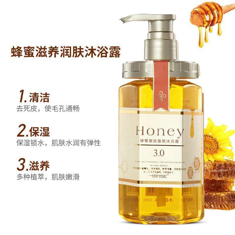 Kafen Youneng Mel Nutritivo Hidratante Gel de Banho Corporal Refrescante Hidratante Lavagem Corporal Hidratante Fragrânc