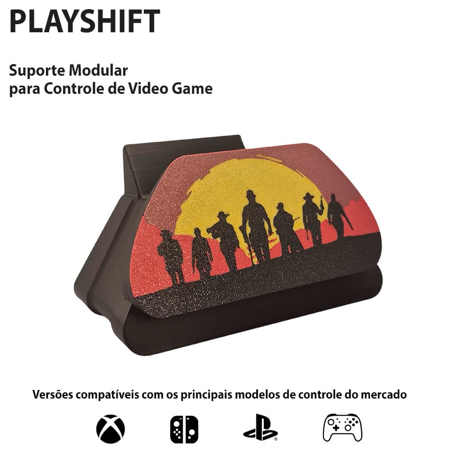 Suporte Controle VideoGame - Red Dead (XBOX, PLAYSTATION PS5, PRO CONTROLLER e JOY-CON)