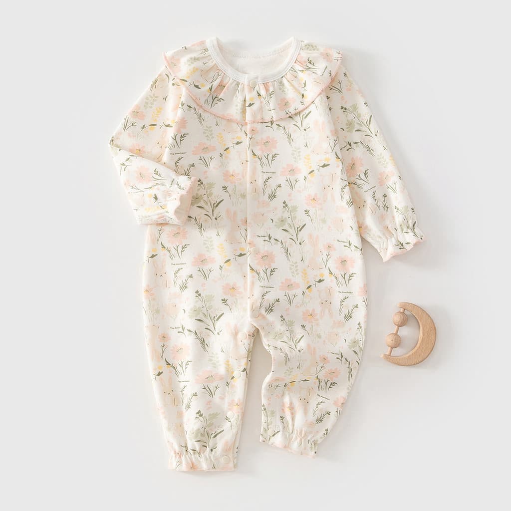 Bebê Outing roupas de algodão puro primavera outono roupas moda infantil bebê menina macacão pequeno mês idade início do