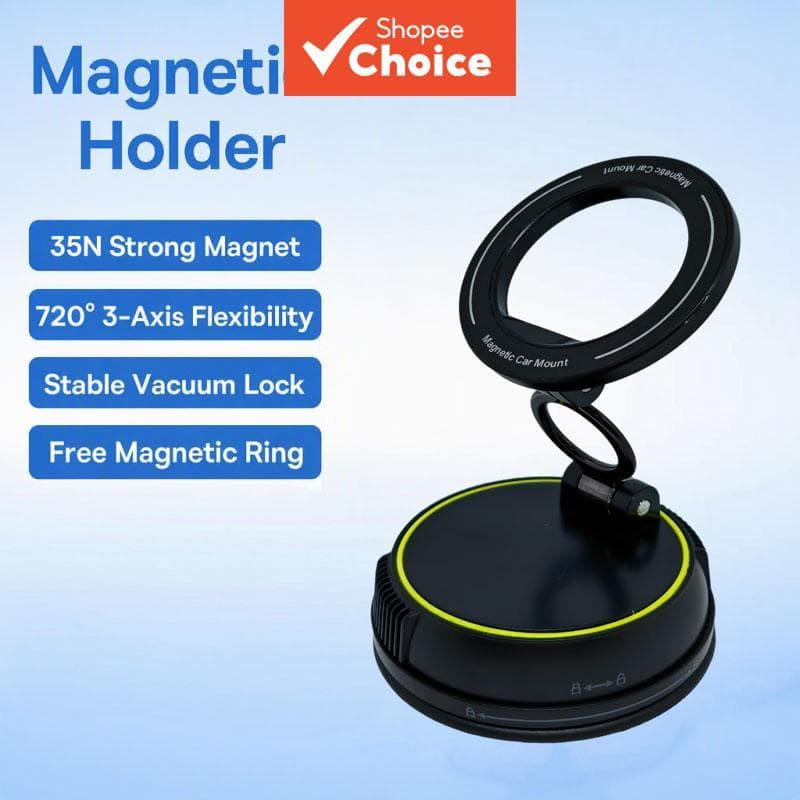 Suporte Magnético Para Telefone Carro Com Adsorção A Vácuo 360 ° Rotação Celular