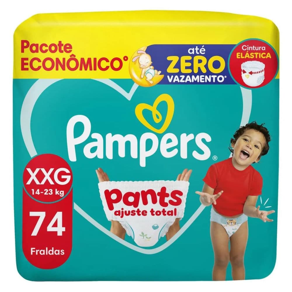 Fralda Descartável Pampers Pants Ajuste Total XXG 74 Unidades