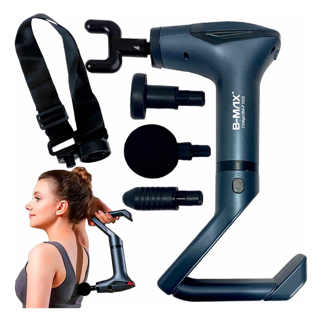 Pistola Massageador Muscular Relaxante Corporal 4 Bicos