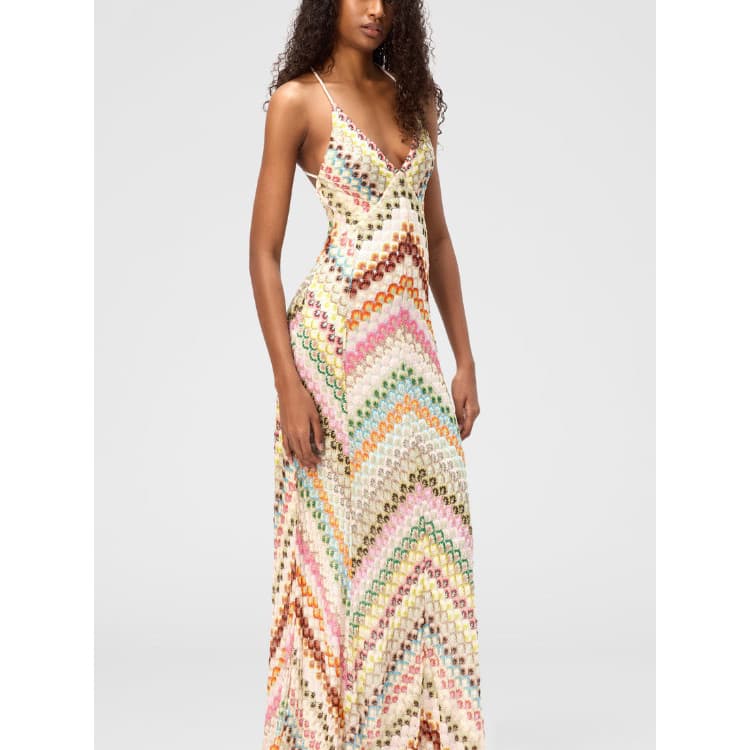 Vestido de alça espaguete europeu americano novo estilo feminino vestido longo cortado à mão vestido estilingue de renda
