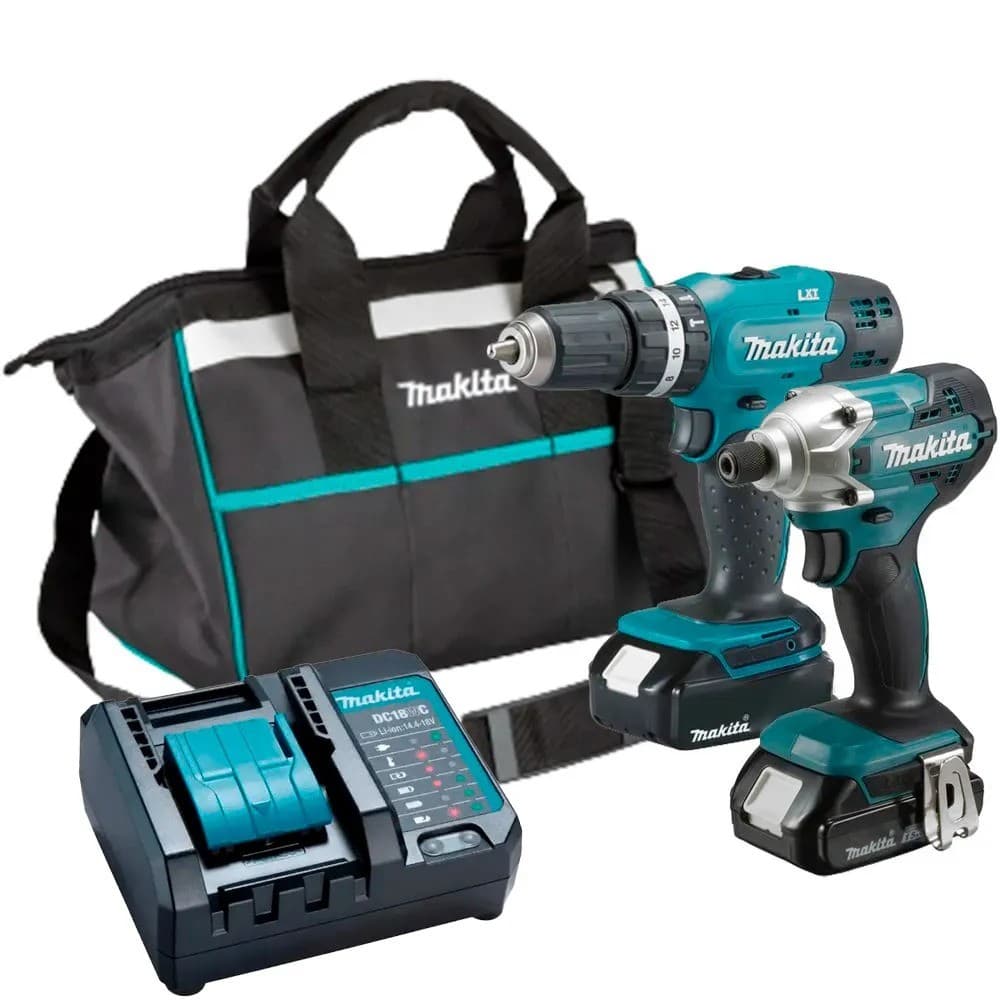 Combo Furadeira Parafusadeira de Impacto DHP453 + Parafusadeira de Impacto DTD156 - DLX2336Y01 Makita