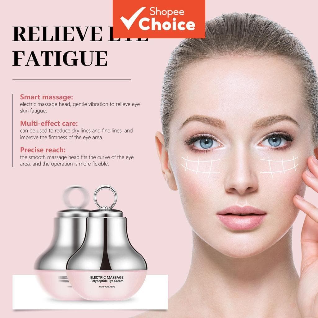 Creme para os Olhos Elétrico de Massagem Hidratante Textura Leve Cuidados Diários com Design Suave Deixa