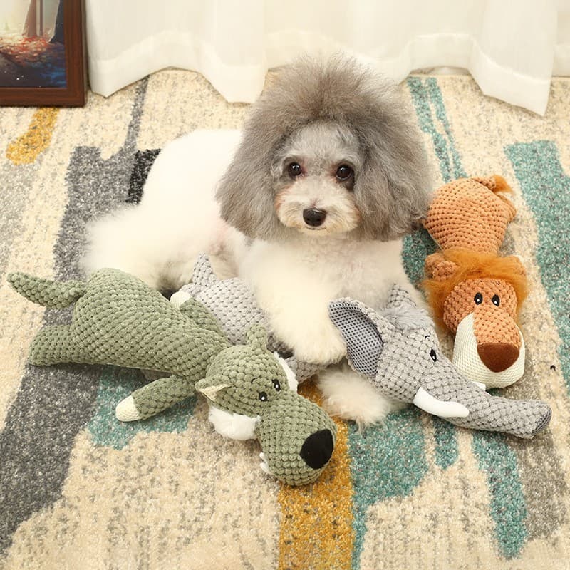 Brinquedo para cachorro, resistente à mordida, voz de pelúcia, Shiba Inu, filhote de cachorro, Pomeranian, dormindo, mol