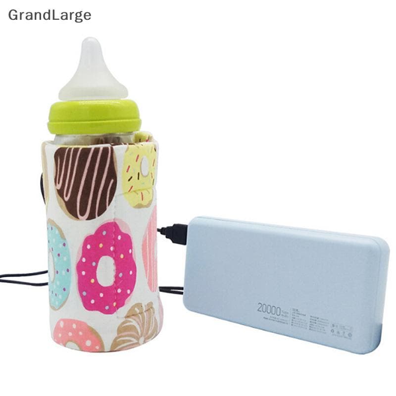 [GrandLarge] Aquecedor De Mamadeiras Portátil Para Viagem , Bebê , Crianças , Leite , Água , Capa USB , Bolsa Macia BR