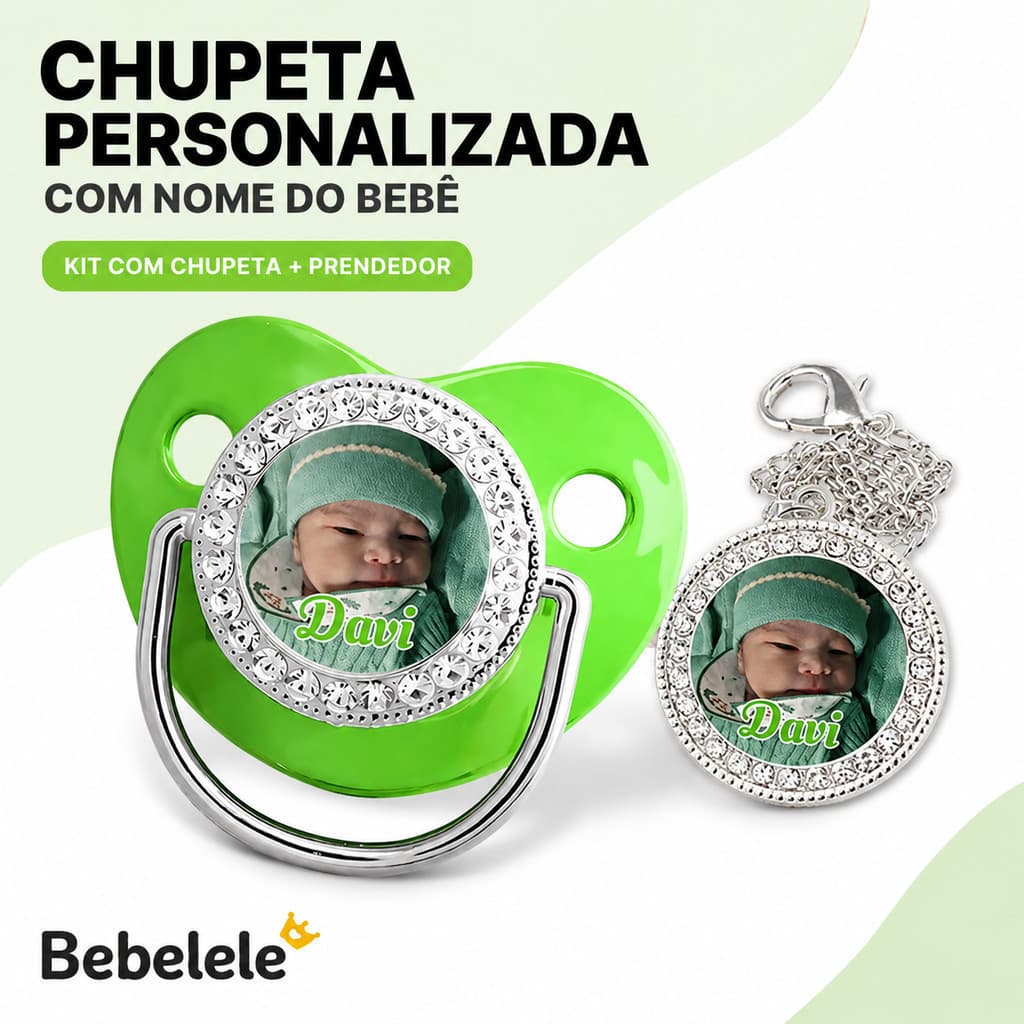 Chupeta ortodôntica para bebê, personalizada com o nome do bebê, chupeta de silicone sem BPA THP6