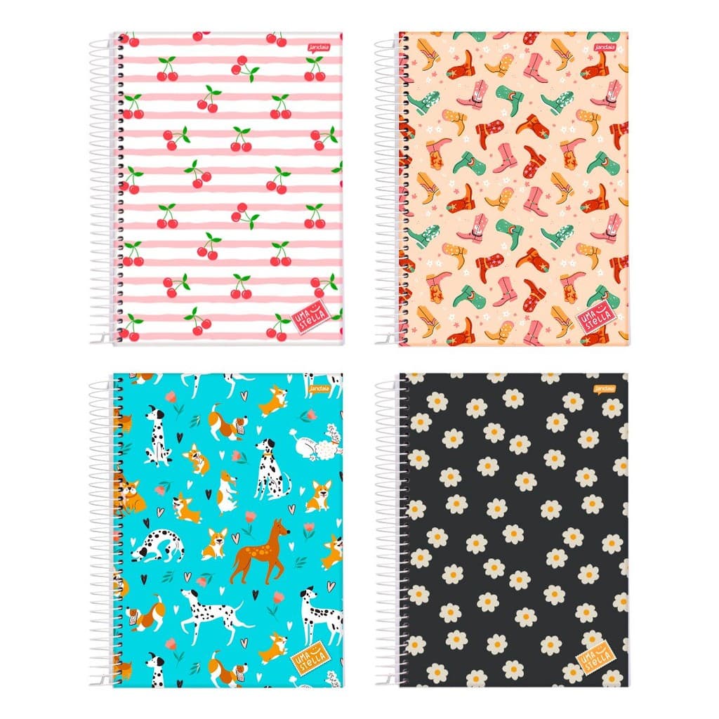 Caderno 15 Matéria Universitario Feminino 240 Folhas Stella - Jandaia