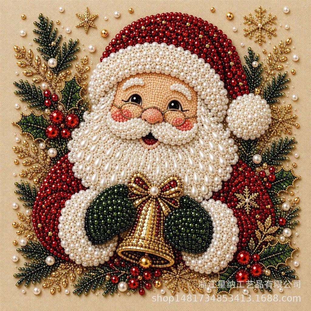 Natal 5D Pérola Diamante Pintura Kit Broca Completa Dos Desenhos Animados Papai Noel Árvore De DIY Artesanato Decoração 