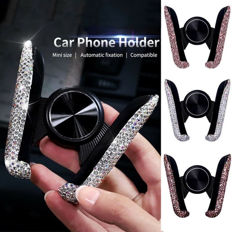 Suporte De Celular Universal Para Carro Com Diamantes