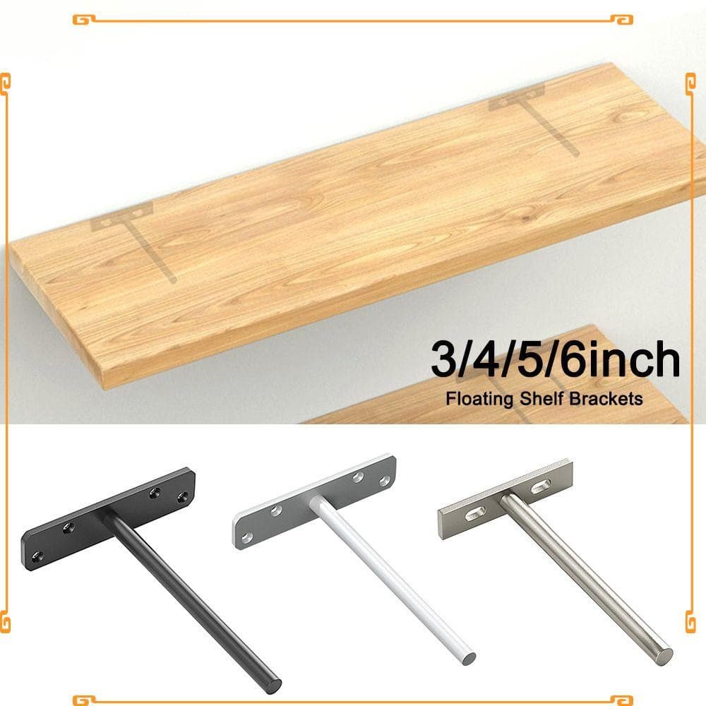 Suportes De Prateleira Flutuantes , Prateleiras De Montagem Em Parede Resistentes , Suporte De Revestido Preto De Metal