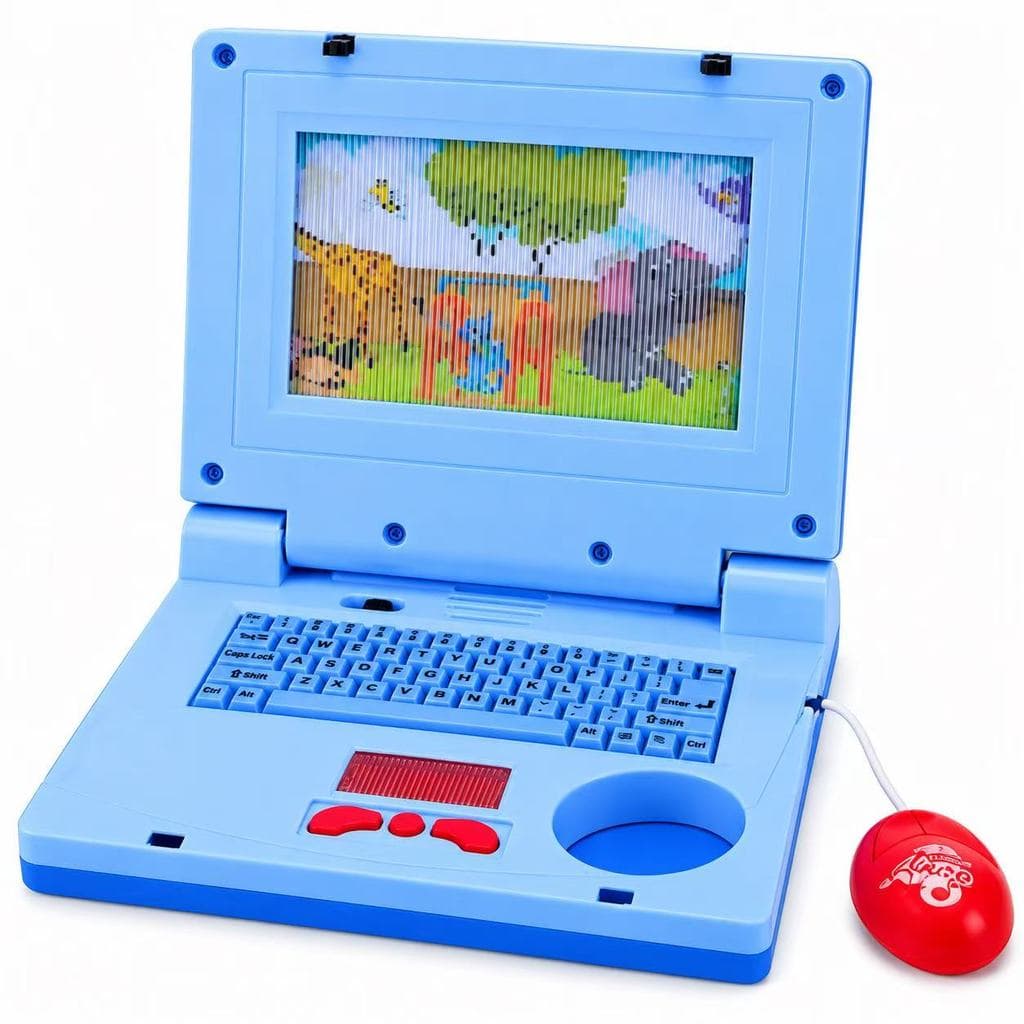 Notebook Educativo com Música + Mouse | Brinquedo Didático Infantil Interativo Presente Para Criança