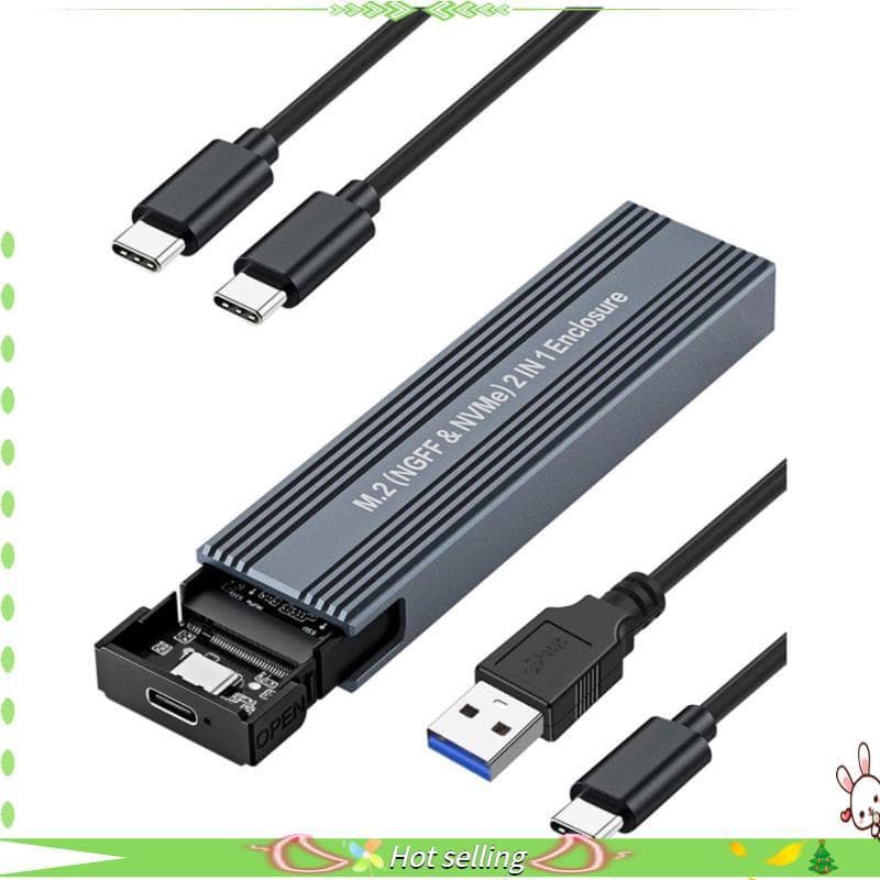 [Qualidade C] Adaptador De Gabinete SSD M . 2 NVMe SATA , USB 3.2 10Gbps PCI-E Externo De Unidade De Estado Sólido Para 