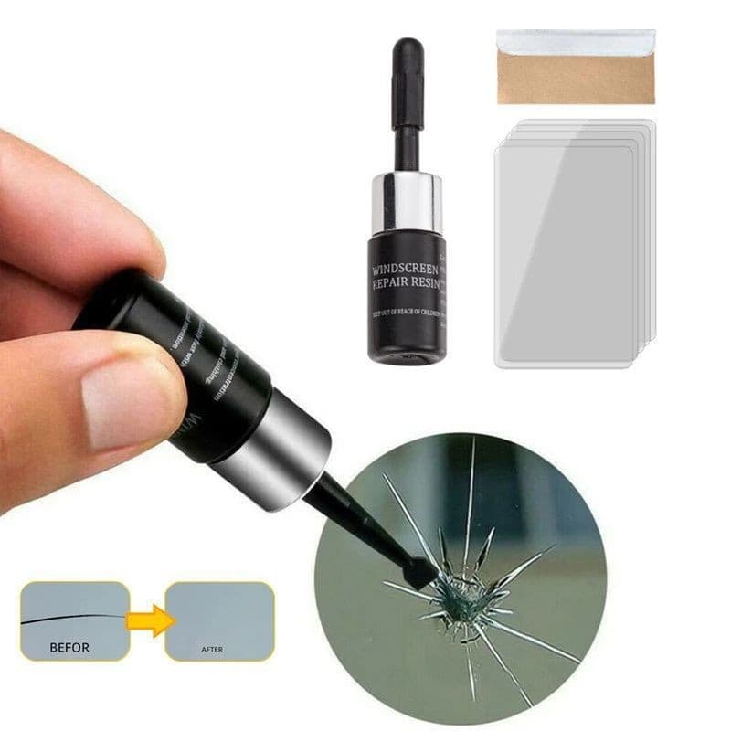 Kit Universal De Reparo De Rachaduras Em Vidro Fluido Para-Brisa De Carro