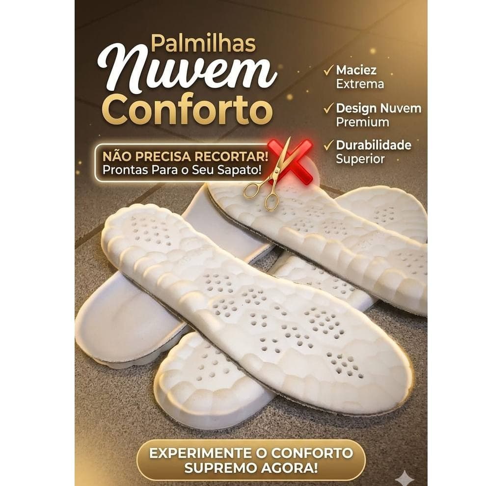 Palmilhas Ortopédicas 4D  nuvem esportivas confortáveis para botas,tenis,coturno,chuteira,branca