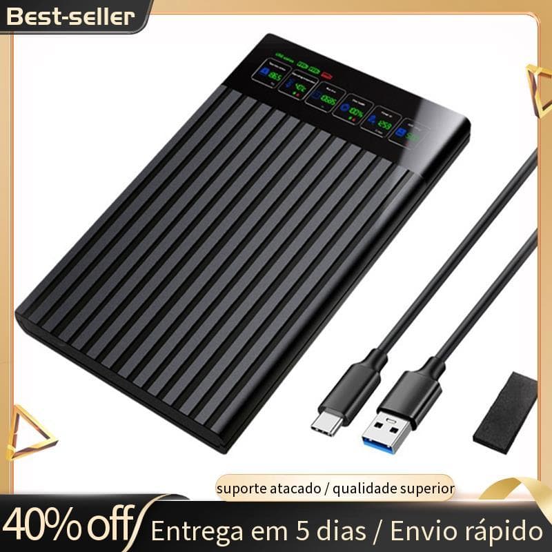Gabinete HDD De 2.5 Polegadas SATA Para USB3.1 Caixa De Disco Rígido Externo 6 Gbps SSD Armazenamento PC