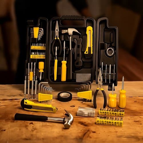 Kit Ferramentas Completo Maleta Organizador 200 Peças Profissional Uso Residencial